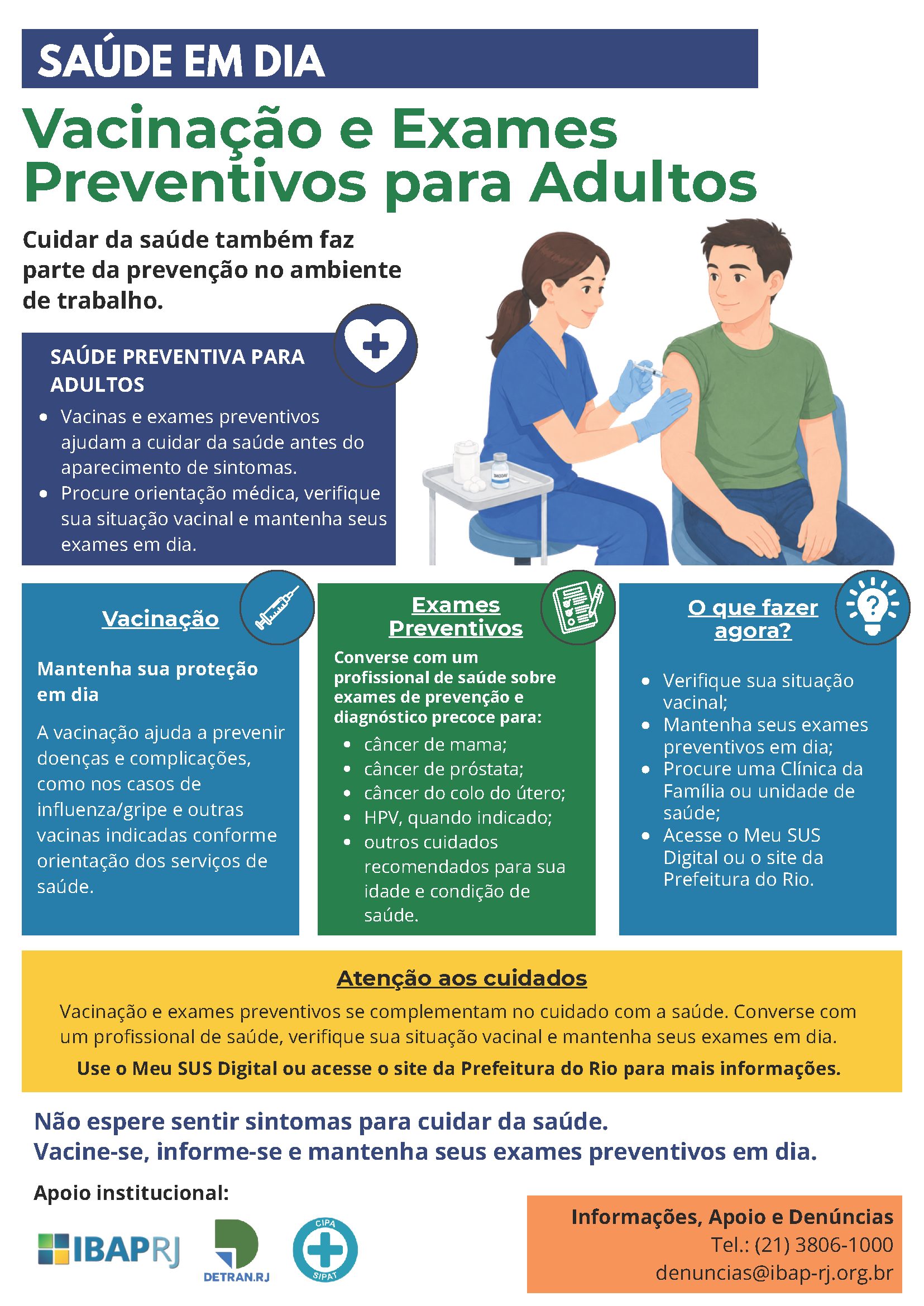 Cartaz de Campanha da Saúde e de Vacinação